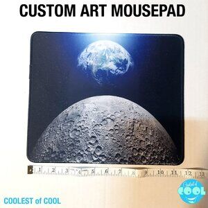 Earth from surface of Moon Mousepad custom art print computer mouse pad